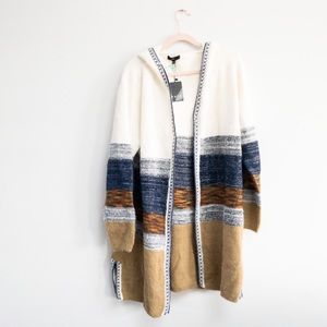 Siana Stitch Detailed Hooded Cardigan